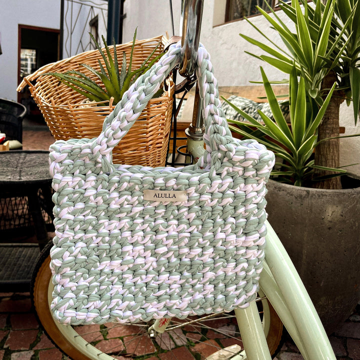 White & Mint Combo Bag